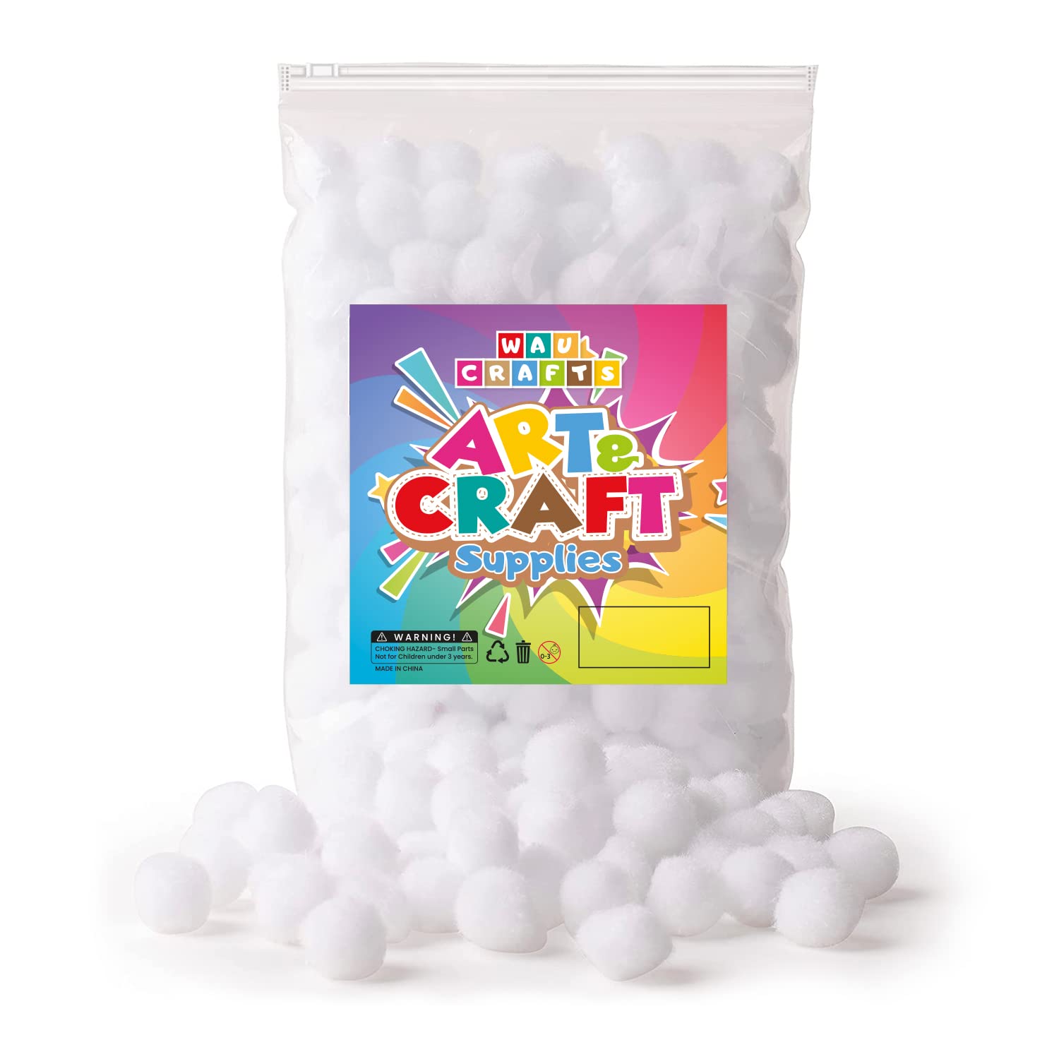 Amazon.com: 300 pcs 1 inch - White Pom Poms Balls in Reusable